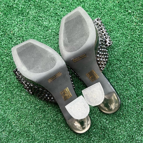 NWT Jeffrey Campbell Gemina Mule Stud Platform Slide Sandal Black 8 - Picture 9 of 16